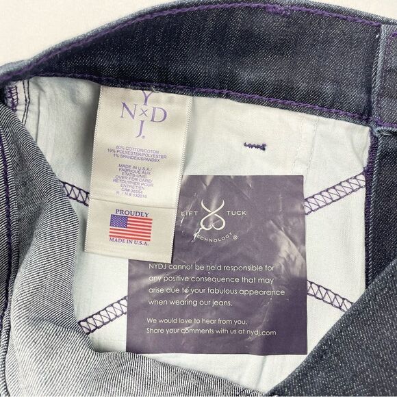NYDJ Not Your Daughters Jeans Cropped Dark Denim Lift Tuck Technology Size 8 - Picture 10 of 11